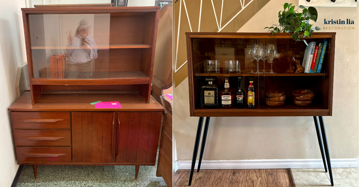 Upcycling Furniture: Transforming a Hutch Top into a Display Case