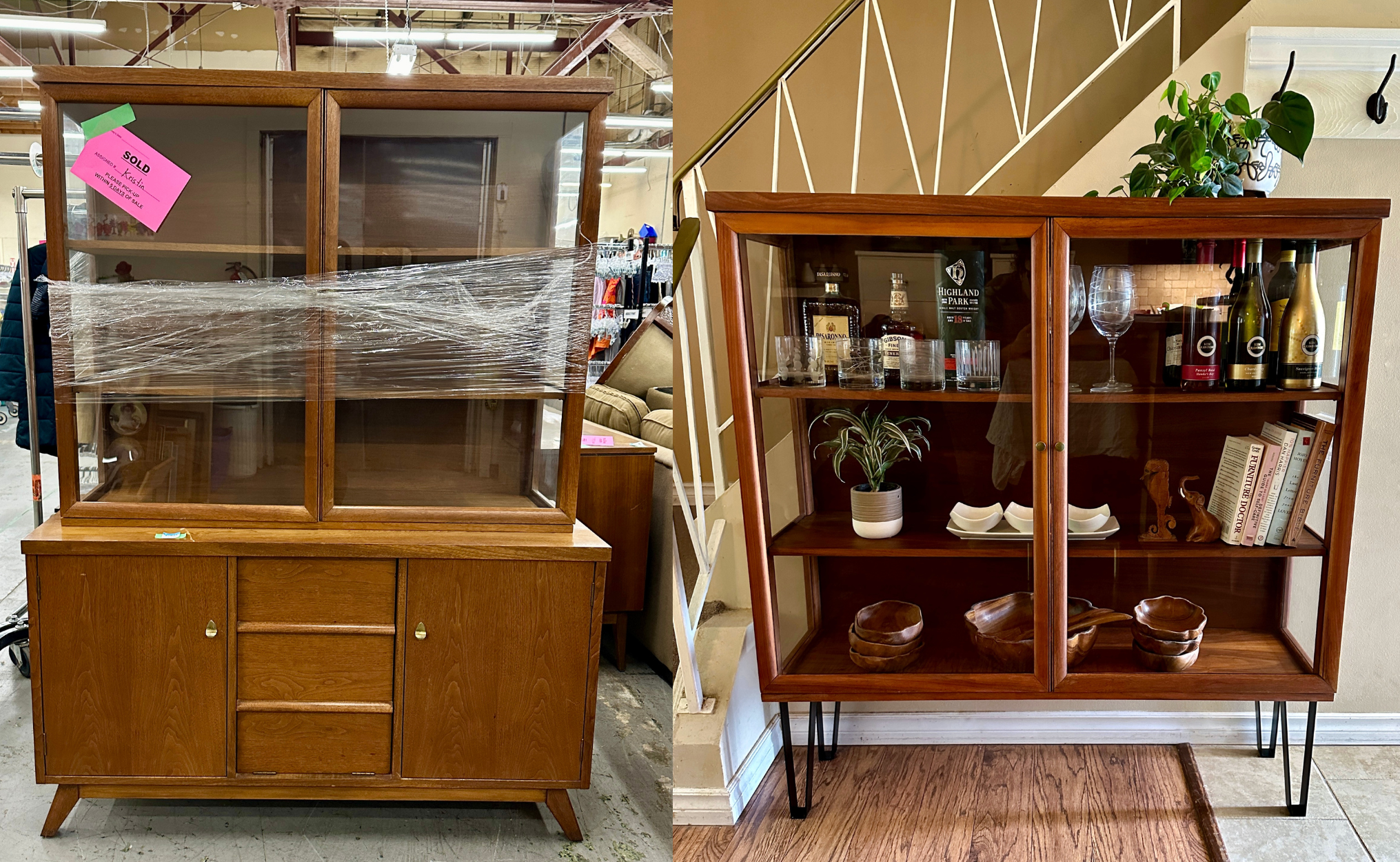 Upcycling Project: Converting a Hutch Top into an Elegant Glass Display Showcase